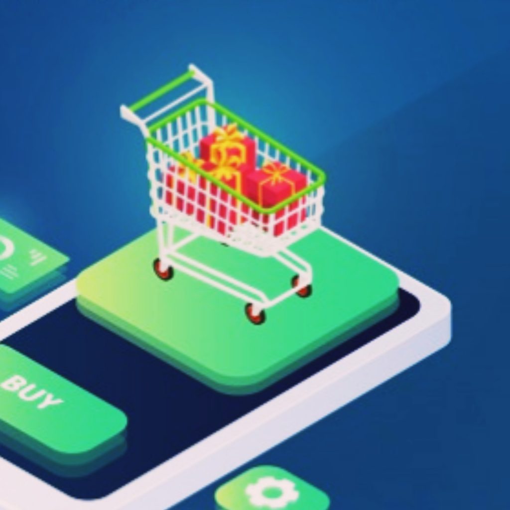 Marketplace é um shopping virtual com seu carrinho de compras sobre o celular